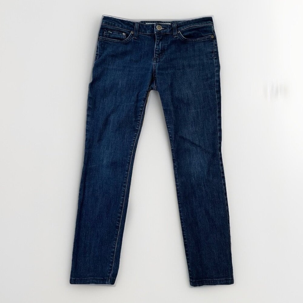 Joes Jeans Women’s Size 27 Skinny Straight Dark Cocoa Wash Missing Rivit